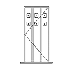 6-lite ship-lap skin doors
Unit Dimension 37-1/2"
Door Dimension 36" x 83"
Panel - ship lap
Glazing - IG